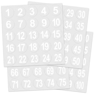 Imagem de Adesivo com números de capacete Teling 400 unidades de vinil com 3,8 c