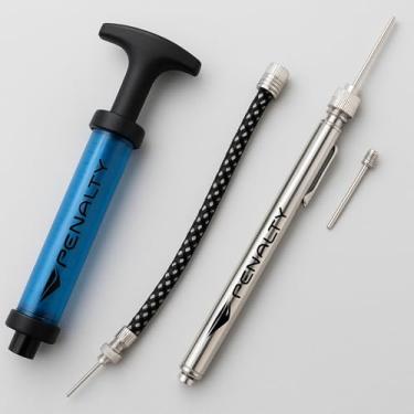 Imagem de Kit Profissional Penalty Bomba de Ar Azul com Extensor Mangueira 2 Agulhas + Calibrador Caneta Penalty com 2 Agulhas Universal Oficial | Ideal para Bola Futebol, Vôlei, Basquete, Handebol, Bicicleta.