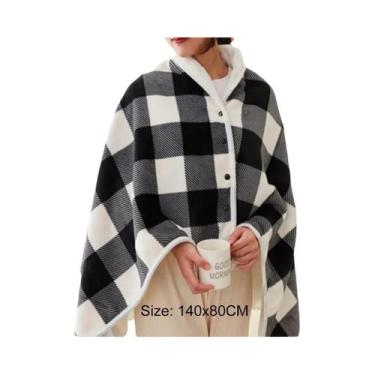 Imagem de Cobertor Elétrico Aquecido De Veludo De Vison USB Multifuncional Com T