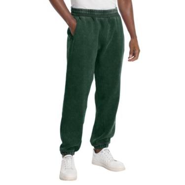 Imagem de Calça de moletom FAIABLE Baggy Joggers Atlética Verde Escura Unissex