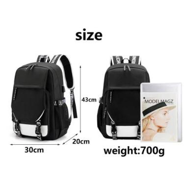 Imagem de Mochila HUOYING Naruto Sharingan Pattern de grande capacidade