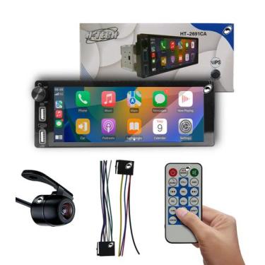 Imagem de Multimídia 1 Din HT-2691CA H-Tech Android Auto CarPlay + Câmera de Ré