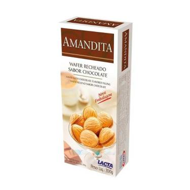 Imagem de Amandita Wafer Recheado Chocolate 200G - Lacta