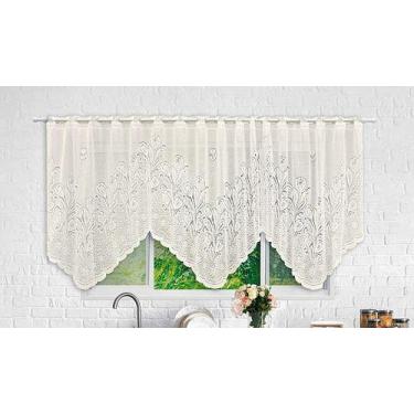 Imagem de Cortina Bando Renda Cascata Cozinha Tulipa 2,65x1,00 Sortida - Beija F