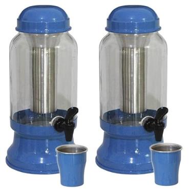 Imagem de 2 Suqueira Barrica Vidro 3,2 Lt com Porta Gelo(Azul Pig)