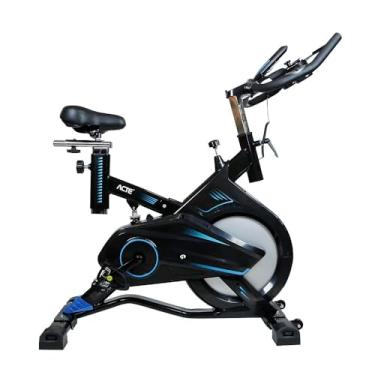 Imagem de Bicicleta Ergométrica Residencial Spinning Pro E17 com Freio Mecânico Ajustável, Monitor Digital, Pedais Ajustáveis, Conforto e Eficiência para Treinos em Casa