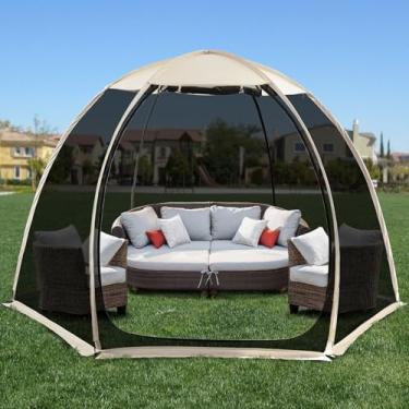 Imagem de Tenda de malha Screen House, gazebo externo pop-up de 35 x 3 m com tela mosquiteira para jardim de quintal, bege