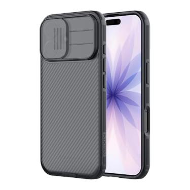 Imagem de Nillkin Capa para iPhone 17 com capa deslizante para câmera, ajuste fino, proteção à prova de choque, proteção de privacidade, capa para celular iPhone 17 protetor de lente de câmera de 6,3 polegadas