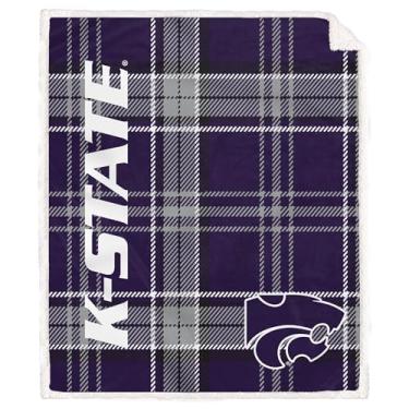 Imagem de Proformance Home NCAA Kansas State Wildcats Playmaker manta xadrez ultra aconchegante sherpa