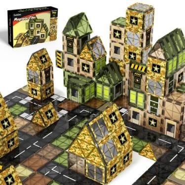 Imagem de Brinquedos de construção de estradas com azulejos magnéticos GoBidex A