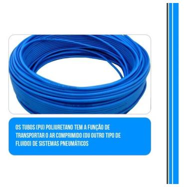 Imagem de Mangueira Pneumática Flexível PU 8mm x 10,20,30,50 e 100 Metros  150 P