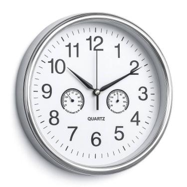 Imagem de Relogio Medidor Temperatura E Umidade Decorativo Luxo Sala Cozinha Quarto Escritorio Consultorio