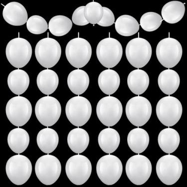 Imagem de Balloon Charnoel 120 peças de látex branco de 12" e 6" para festas