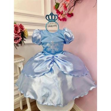 Imagem de Fantasia Infantil Frozen Elsa e Anna com Tiara para Festas - Fabuloso 