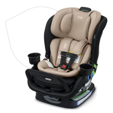 Imagem de Cadeirinha de Bebê Conversível Britax Poplar S 2 em 1, Design Slim de 43 cm, Tecnologia ClickTight, Modelo Sand Onyx, Cinto de Segurança.
