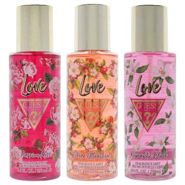 Imagem de Kit Perfume Guess Love para mulheres, conjunto de 3 peças de Eau de Parfum