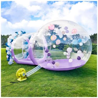 Imagem de Casa Bolha Inflável para Crianças e Adultos, Casa de Balão de Bolha de PVC Transparente com Túnel, Inflador de Ar, Bomba de Ar - Gaonala