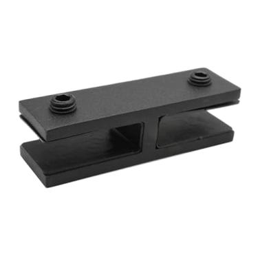 Imagem de Generic Grampo de vidro fixador de parede prático suporte de prateleira de vidro aço inoxidável para estante quarto escritório escada jardim, Preto, 180 Graus