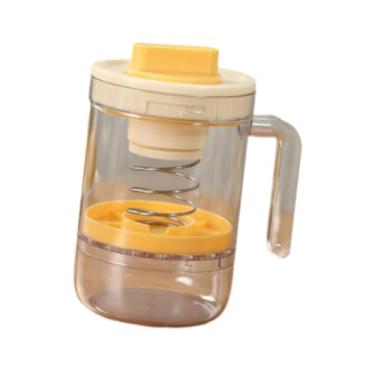 Imagem de Baoblaze Coador de iogurte grego com tampa, filtro de de frutas para leite, alça portátil, multiuso com malha fina, Amarelo