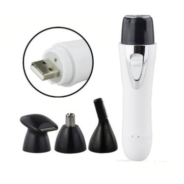Imagem de Máquina de barbear facial, corpo e nariz, 4 em 1, Bello, recarregável