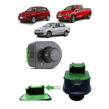 Imagem de Botão Regular Retrovisor 10 Pinos Gol G5 G6 G7 - Kadapeças 