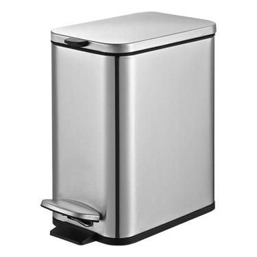 Imagem de Lixeira Banheiro E Cozinha Inox Retangular Frame 5 Litros