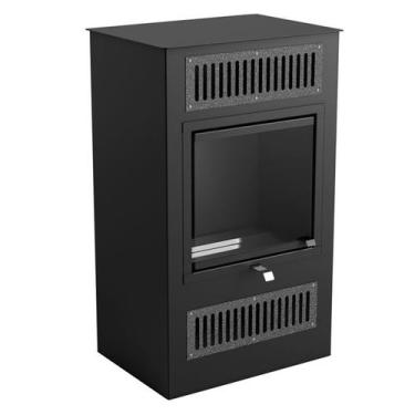 Imagem de Lareira a Etanol Média Preta Craca Prateada 843LE Metávila - Metvila