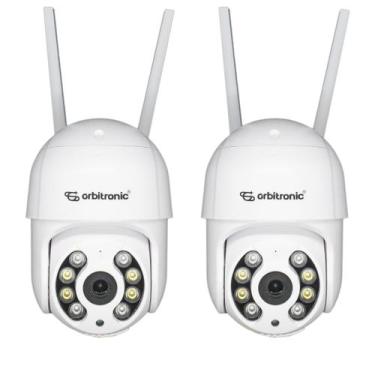 Imagem de Kit 2 Câmera Segurança Externa Ip Prova Dágua Visão Noturna Wifi Hd Or