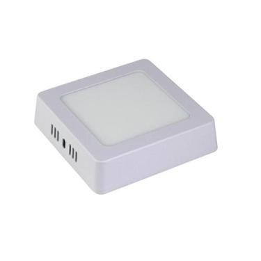 Imagem de Kit 3 luminária painel led 6w quadrado sobrepor - taschibra, Luz Fria 
