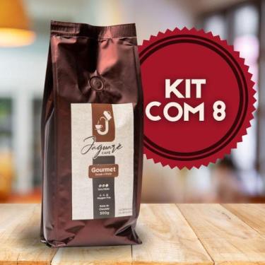 Imagem de KIT 8 Café Jaguaré  Café Conilon Goumert 500g - Cafe calvi