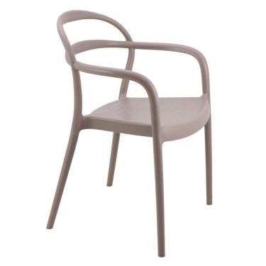 Imagem de Cadeira Tramontina Sissi Summa Em Polipropileno E Fibra De Vidro Com Braços Camurça 92045210
