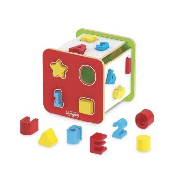 Imagem de Brinquedo Infantil Super Cubo Didático Formas Letras Números - Junges 850