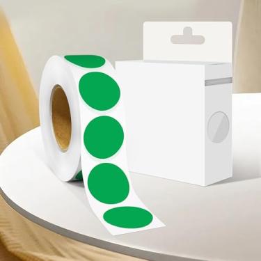 Imagem de Adesivo redondo de 2,5 cm com código de cores, 1000 adesivos de rolo de pontos, etiquetas de círculo verde para escritório e casa