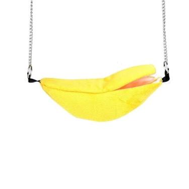 Imagem de Hamster Hammock Cama macia pequena casa animais de estimação Hamster pendurado casa gaiola ninho para porquinho-da-índia rato chinchila dormir e brincar (bandana amarela)