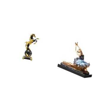 Imagem de Fenteer Estatueta de Balé de Cavalo, Coleção de Estátuas Modernas, Ornamento de Mesa, Escultura Animal para Centro de Mesa de Quarto, Lareira, Sala de Estar,