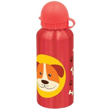 Imagem de Garrafa Garrafinha Inox Infantil Meus Melhores Amigos Squeeze com Tampa 400 ml MT BRINQUEDOS Garrafa Linha Premium (CACHORRINHO VERMELHO)