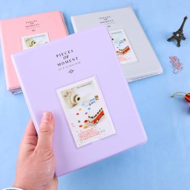 Imagem de Álbum de fotos roxo com 128 bolsos para mini câmeras Fujifilm Instax e Polaroid 2x3