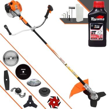 Imagem de Roçadeira Profissional Vulcan Vr520h 52cc + Faca 2 Pontas + Faca 40 Dentes + Faca 80 Dentes + Faca 6 Pontas + Trimmer