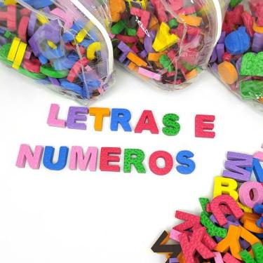Imagem de Alfabeto Magnético Infantil 88 Letras em Eva com Imã e 30 números para
