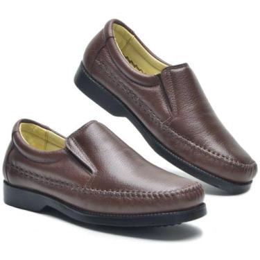 Imagem de 165CLA Sapato Mocassim Masculino de Couro marron - CLACLE, 36, Marrom