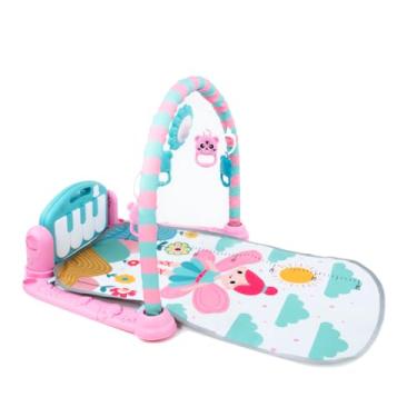 Imagem de Tapete De Atividades Para Bebê Com Piano Musical E Móbile | Ginásio Infantil Estampa Fada Colorido | Estimula Desenvolvimento Motor E Sensorial
