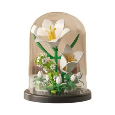 Imagem de Conjunto De Blocos De Montar 3D DIY De Rosas Eternas Em Caixa De Exibi