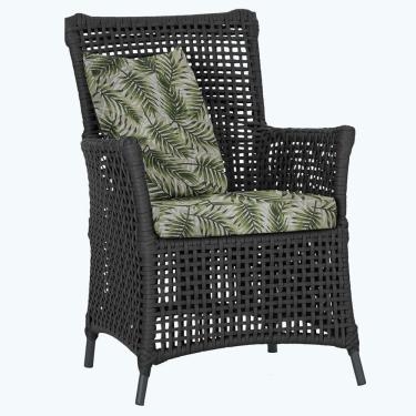 Imagem de Poltrona Igapó Alumínio Micro Pintura Preta Corda Náutica E5 Preto