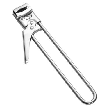 Imagem de SEWACC Abridor de latas de aço inoxidável ajustável multifuncional abridor de garrafas e frascos removedor de tampa portátil para uso na cozinha