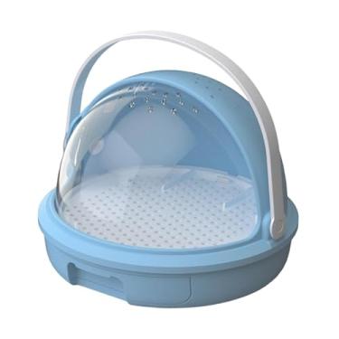 Imagem de Generic Terrário para Répteis, Tanque de Criação, Gaiola com Alça, Caixa Expositora Transparente, Recinto para Tarântulas, Escorpiões, para Casa e Escritório, Azul