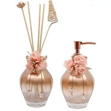 Imagem de Kit Lavabo Luxo Lamp Degradê Bronze e Transparente – 300 ml cada Frasco(Rose Gold)