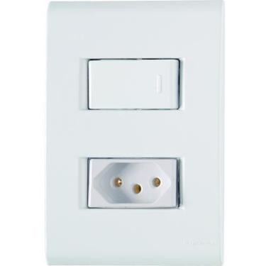 Imagem de Interruptor Paralelo + Tomada 20A Branco 4X2 Tramontina - Tramontina L