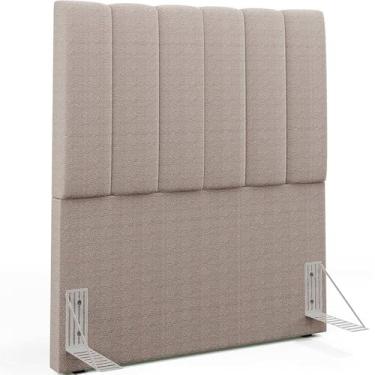 Imagem de Cabeceira Cama Box Solteiro 100 cm Dália W01 Bouclê Bege - Lyam Decor