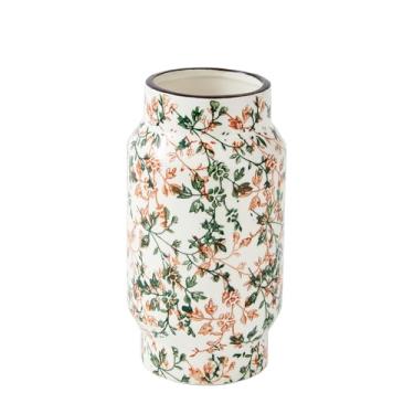 Imagem de Ottalent Vaso de flores de cerâmica verde e vermelho, vaso decorativo floral, vaso pequeno para decoração de casa, quarto, escritório, sala de estar, banheiro, decoração de mesa (verde e vermelho - 11