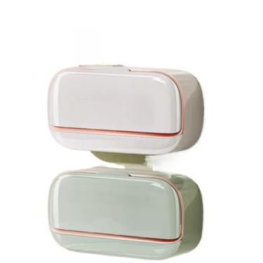 Imagem de Suporte para Sabonete que Mantém o Sabonete Seco, Saboneteira de Parede com Drenagem Eficiente(Sortidos-Duplo Y888-1537)